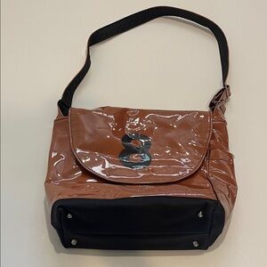 Timi & Leslie Stylish Brown & Black Shoulder Baby Diaper Bag